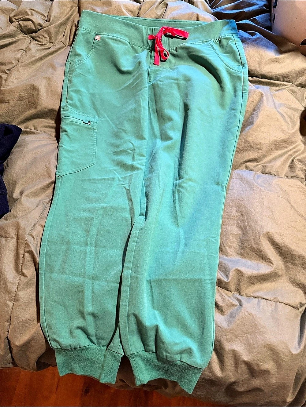 FIGS Zamora Jogger Scrub Pants surgical green Large PETITE
